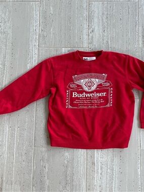 Budweiser Bold Red Crewneck Sweatshirt - Men's Pullover